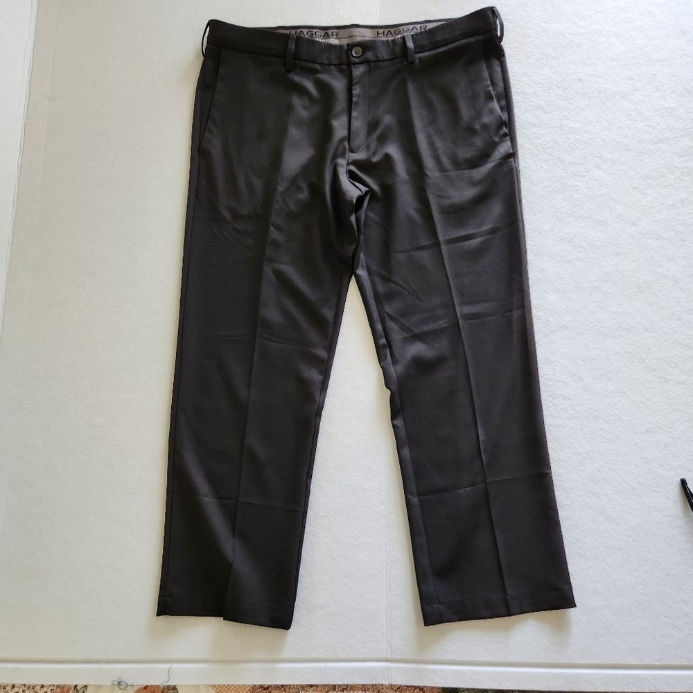 Haggar Men's All In Motion Black Dress Pants Size 40 X 29 - Picture 4 of 12